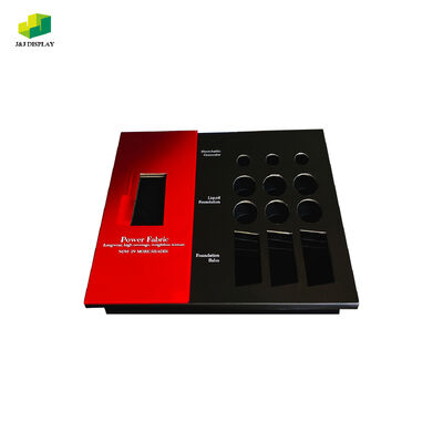 Acrylic Plastic Cosmetic Make Up Beauty Counter Display Clear OEM For Shop